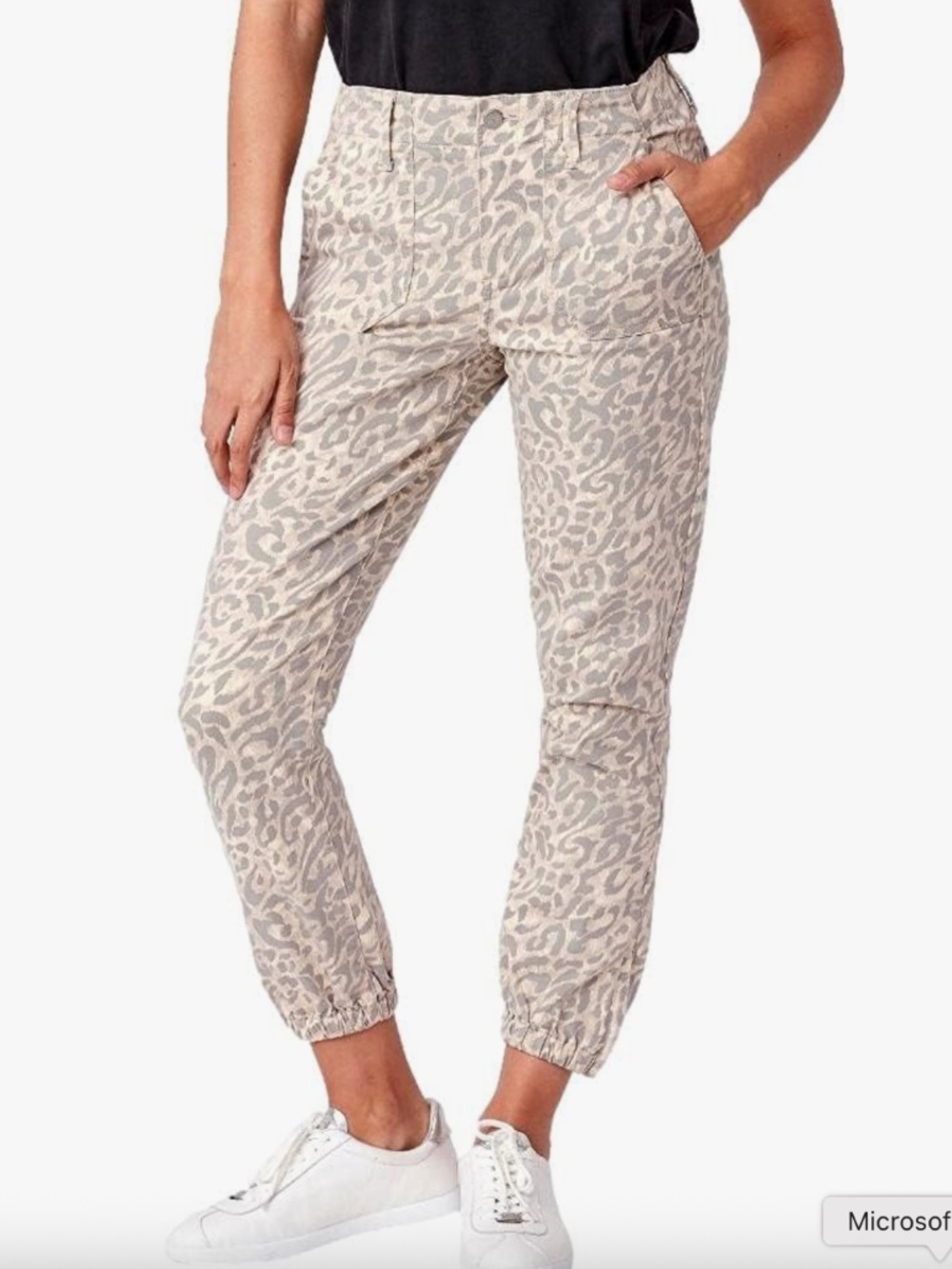 PAIGE Womens Mayslie Animal Ankle Jogger Pants